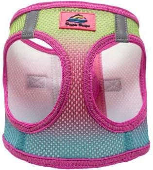 Doggie Design No Choke Dog Harness - Simple Step-in and Go Dog Vest for Small, Medium, and Large Breeds - Breathable Mesh Polyester Pet Harness - Cotton Candy - 2XL/3XL