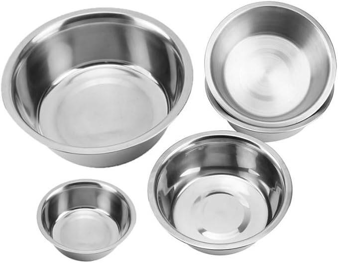 Greendale - 4 Pack - 17 Cup Capacity - Stainless Steel Metal Dog Bowls - Perfect for Dog Food and Water. Wrong Size? Click to Look at Our Size Options.