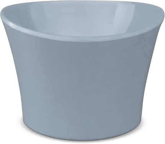 Elevated Cat Water Bowl – Shallow Raised Cat Bowl for Whisker Fatigue; Vet-Recommended Height, Food-Grade Melamine, Non-Slip & Dishwasher Safe Cats Dish - 8 oz, Powder Blue