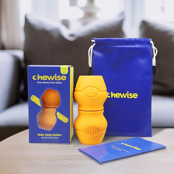 PetClan Chewise Bully Stick Holder, Improved Bully Sticks Holder, Ultimate Secure Heavy Duty, BPA-Free Safety Device to Prevent Choking, Fits Various Bully Sticks and Dog Sizes