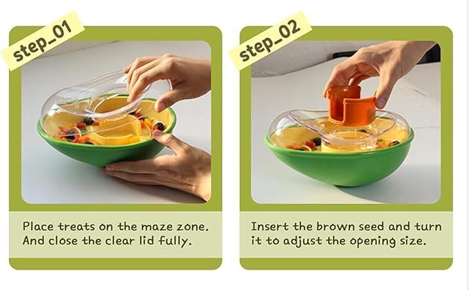 Slow Feeder Dog Bowls, Dog Puzzle Toy, Dogs Enrichment Toys, Rewarding Dogs Treat Dispensing Ball Leaking Food Puzzle Feeding for Slow Feeding Mental Exercise Cats Activity Ball