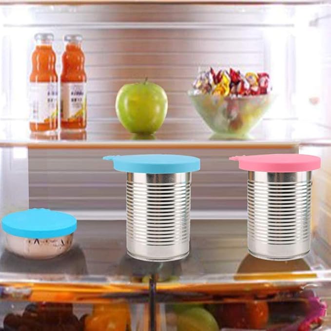 IVIA PET Can Lids | 4 Pack | Universal BPA Free Silicone Pet Food Can Covers | Fit Most Dog Cat Food Canned (Mix Color 4)