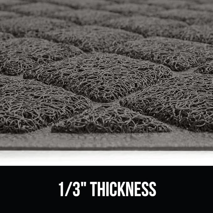 GORILLA GRIP Cat Litter Box Mat, Water Resistant, US Designed Kitty Litter Trapping Mats, Easy to Clean, Scatter Control, Less Mess and Clean Floors, Kitten Supplies for Indoor Cats, 30x20 Dark Gray