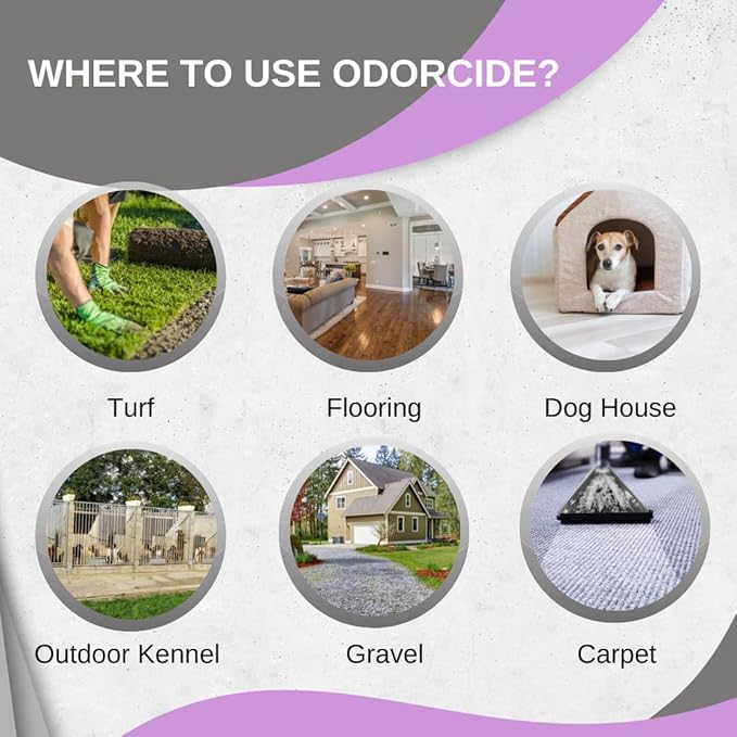 Odorcide Odormed Odor Eliminator Concentrate - Pet Odor Eliminator for Strong Odor on Floors, Walls, Cages & More - All-Purpose with Safe, Non-Enzymatic Formula (1 Gal, French Lavender Vanilla)