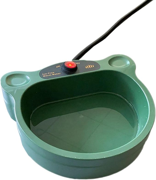 Leefasy Heated Water Bowl for Dogs Cats Thermal Dish Multifunctional Outdoor Heated Pet Bowl Heating Waterer for Squirrel Bird Rabbit