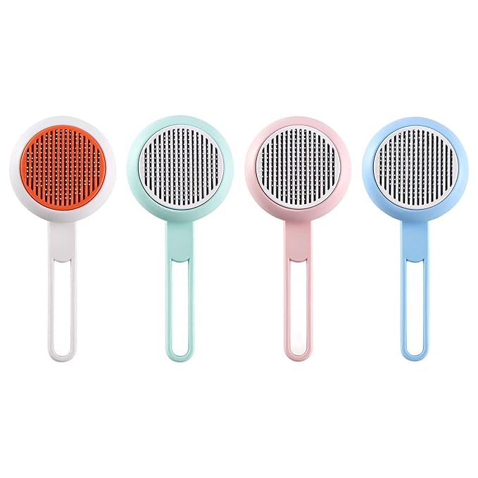 ABS Pet Deshedding Brush with Massage Cats Grooming Comb for Shed Control & Smooth Coat Care Selfcleaning Cats Grooming Tool
