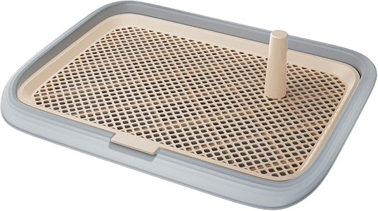 Dog Potty Tray, 23.6"x17.7" Indoor Pet Pee Pad Holder,Puppy Training Holder,Bathroom Dog Litter Box, Pet Toilet for Small and Medium Dogs,Housebreaking Supplies, Pet Products(Gray)