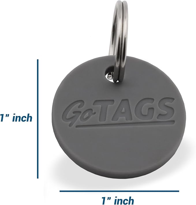 GoTags Pet ID Dog Tag Clip Connector and Rubber Tag Silencer, Great for Dog and Cat Identification, Silences Annoying Noise, Easy Exchange Between Pet Collars (1 Pack)