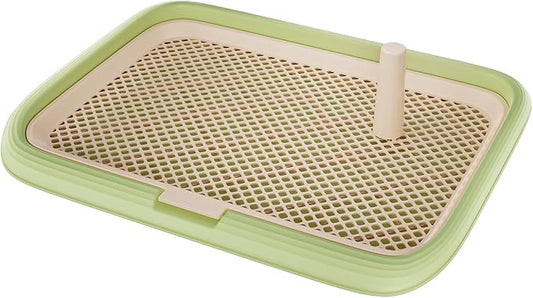 Dog Potty Tray, 23.6"x17.7" Indoor Pet Pee Pad Holder,Puppy Training Holder,Bathroom Dog Litter Box, Pet Toilet for Small and Medium Dogs,Housebreaking Supplies, Pet Products (Green)