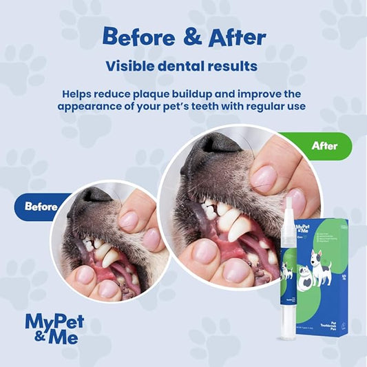 Pet Toothbrush Pen (1pcs) – Easy-to-Use Dog Toothbrush with Built-in Cleaning Gel for Fresh Breath & Clean Teeth | Travel-Friendly Puppy Toothbrush kit for Routine Dog Dental Care