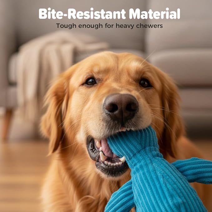 VLZLQ Duck Dog Toy, 2026 New Cute Yellow Stuffed Calming Duck Dog Toys with Soft Squeaker, Interactive Dog Toys for Aggressive Chewers (Green+Yellow)