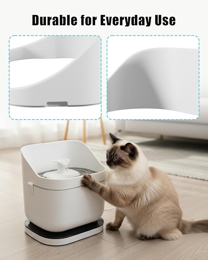 Cat Water Fountain Splash Guard Compatible with PETLIBRO DockStream – Designed for Stainless Steel Basin Models, Prevents Spills, Easy to Remove and Clean