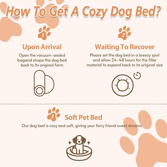JOLLYVOGUE Calming Small Dog & Cat Bed for Indoor Cats - 20 inches Washable Donut Bed for Kittens & Puppies, Anti-Anxiety Round Fluffy Plush Pet Beds (Fits up to 15 lbs, Peach Pink)
