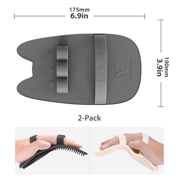 Li&Zhao Dog Bath Brush - 2 PCS Dog Grooming Brush Pet Scrubber for Bath Pet Shampoo Brush Massage Rubber Comb Pet Comb for Shower