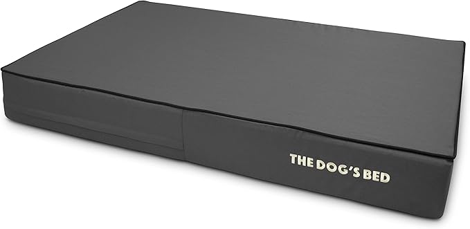 The Dog’s Bed Orthopedic Memory Foam Dog Bed, XL Grey & Black, Waterproof, Supportive Dog Bed with Replaceable Covers, Veterinary Approved