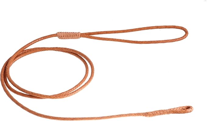 Alvalley Braided Dog Leash with Loop - Handmade Training Lead - Made of Leather - Use with a Slip Collar or Chain - Perfect for Small, Medium and Large Dogs for Walking, Training, and Showing