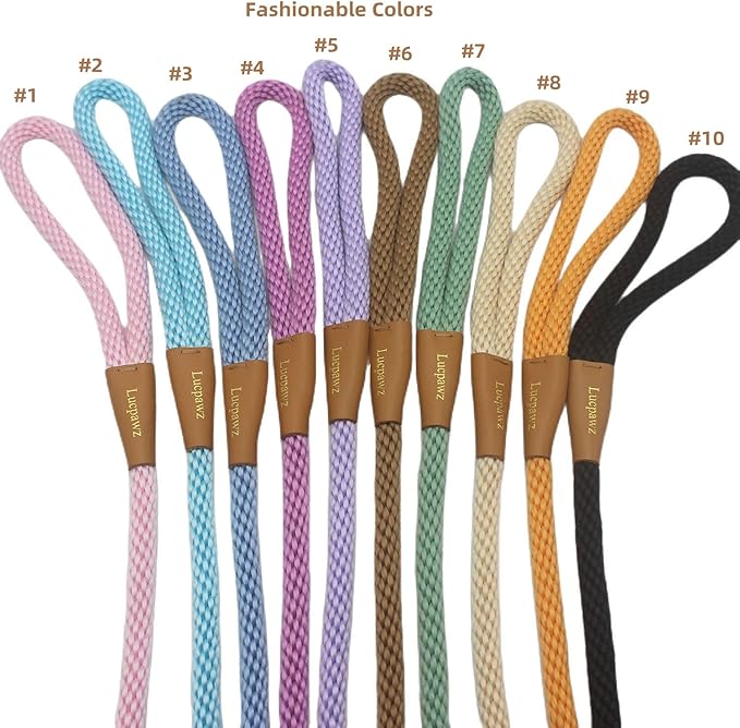 Pet Slip Leash, 6ft Slip Leads for Dogs, Dog Lead Collar Combo