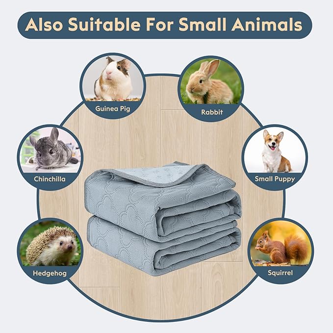 Washable Pee Pads for Dogs - Reusable, Waterproof, Super Absorbent with Non-Slip Backing (Light Grey, 24" X 24" - 2 Pack)