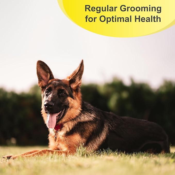 Professional Dog Brush for Shedding, Undercoat Rake for Medium and Long Haired & Double Coated Dogs, Double Sided Design with 12+23 Blades