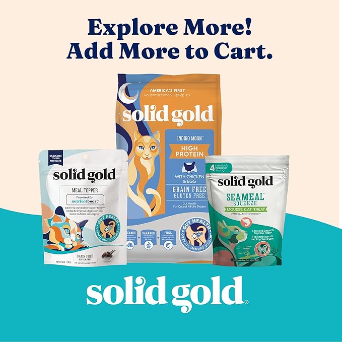 Solid Gold Wet Cat Food Pate - Healthy Canned Cat Food Pate w/Real Tuna & Sardine, Omega Fatty Acids, Vitamins & Minerals - Grain Free & Gluten Free Can Meals for Cats & Kittens - 24ct/3oz Can