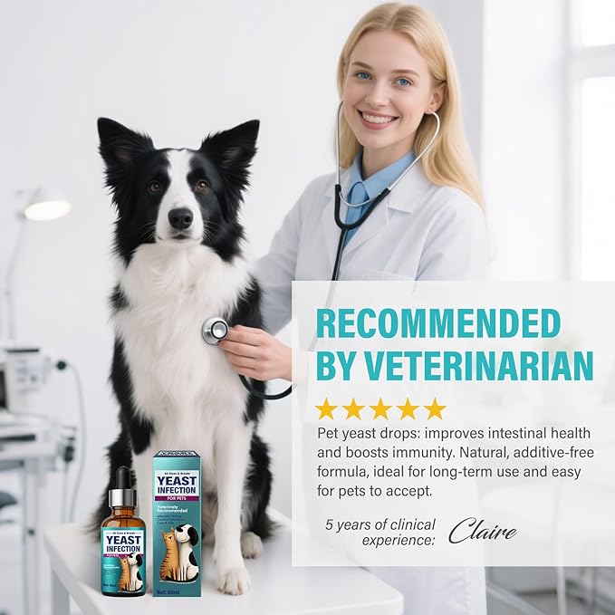 Yeast Infection Treatment for Dogs,Dog Ear Infection Treatment, Prevention & Treatment of Skin & Ear Tract Infections - for Dogs & Cats, 2Fl Oz