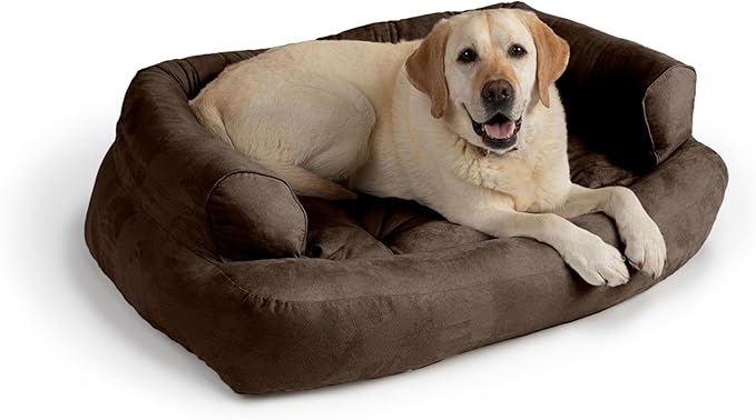 Snoozer Overstuffed Luxury Pet Sofa, Large, Hot Fudge