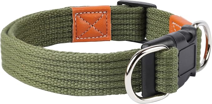 TDTOK Dog Collar for Large Medium Dogs, Heavy Duty Durable Nylon Dog Collar for Large Dogs with Lightweight Plastic Buckle Adjustable Comfy Tactical Dog Collars for Daily Walking