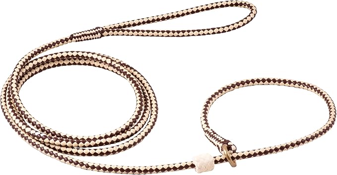 Alvalley Braided Leather Dog Leashes with Stopper - Pet Slip Leads for Dogs - Soft Gentle Leash - Adjustable for Small, Medium, Large & Extra Large Dogs