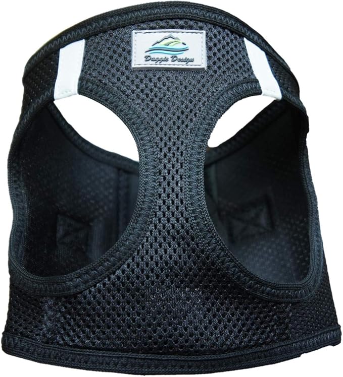 Doggie Design Choke-Free Mesh Harness - Black