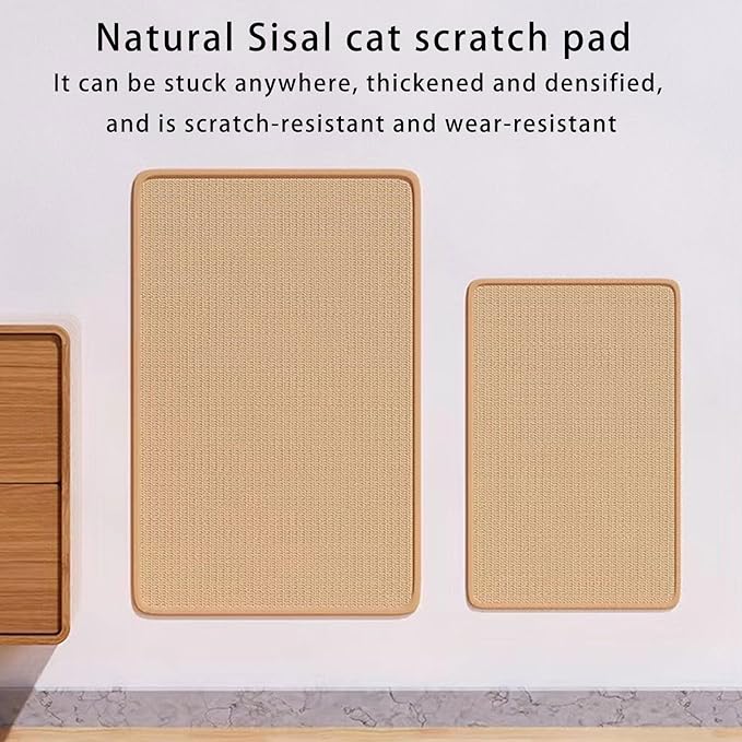 Natural Sisal Cats Pad for Furniture Protections Entertainment Scratcher Mats with NonShedding for Home Use