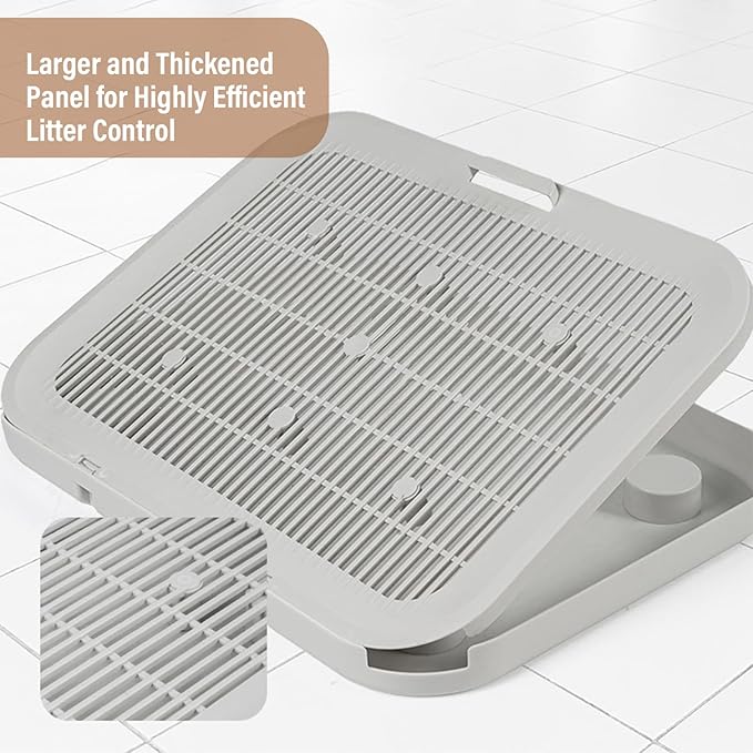 Cat Litter Catcher – Waterproof Double-Layer | Washable Double-Layer Waterproof Cat Litter Rug and Pet Accessory, Ideal for Indoor Or Outdoor Use, Perfect for Cage Entry, Corners, Seniors, Under-Bed,