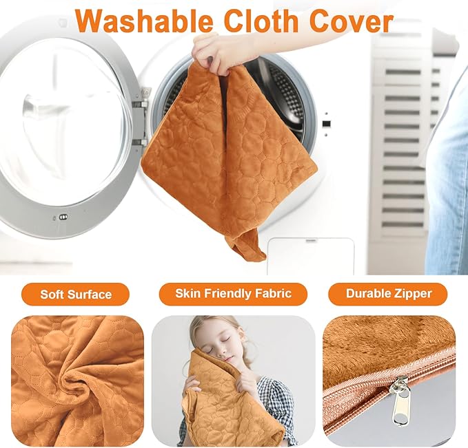 Pet Heating Pad for Cats & Dogs Indoor Outdoor, Warming Cat Heating Pad with Chew Resistant Cord, Adjustable Temperature & Time, Heated Cat Bed Mat Waterproof for Cats Small Dogs, 17.7'' × 17.7''