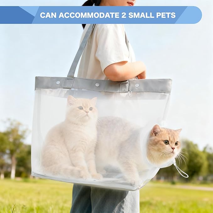 Cat Bag Cat Carrier Soft Cats Carrier, Pet Carriers for Walking with Feet Exposed, Ventilation Openings That Allow the Head and Tail to Protrude, For Kittens and Puppies Weighing up to 10 Pounds Beige