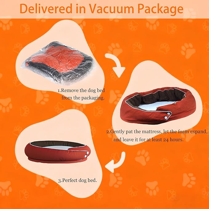Round Orthopedic Dog Bed for Large Dogs, XL Foam Support Pet Bed with Soft, Comfortable Cushion for Anxiety Relief, Removable & Machine-Washable Cover, Cozy Sofa-Style Bed for Dogs