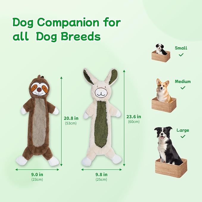 Zrbtk Crinkle Squeaky Dog Toys for Aggressive Chewers, Less Stuffed Dog Toy to Keep Them Busy, Plush Interactive Pet Toys for Dogs, Tough Chew Toys for Small Medium Large Dogs