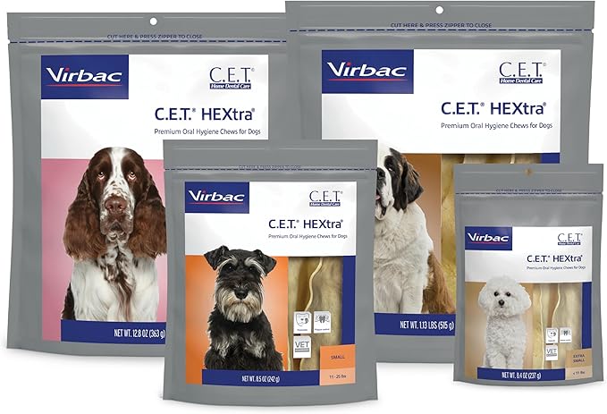 Virbac CET HEXtra Premium Oral Hygeine for Dogs, under 11 lbs(Pack of 1)