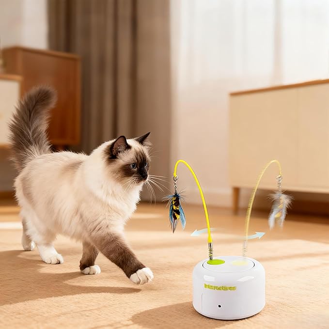 ALL FOR PAWS Interactive Cat Toy, Automatic Fluttering Bug Enrichment Toy for Indoor Kittens, Flying Cat Toy with Motion Sensor, 1 Replacements