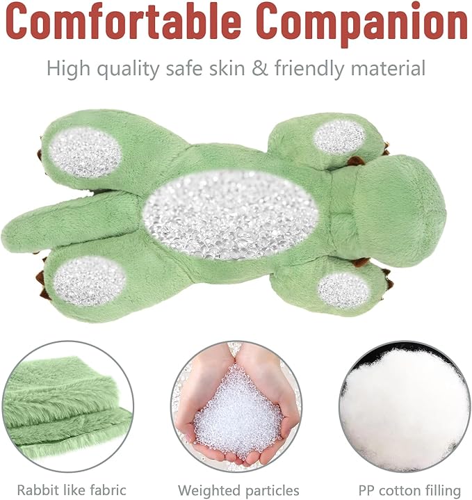 Niuniu Daddy 24" | 3.5 Pound Weighted Dinosaur Stuffed Animal, Giant Weighted Green Dino Plush Toy Body Pillow for Girl Boy Adult Kid with Soft Fur Pillowfort Stuffy for Christmas Birthday Present
