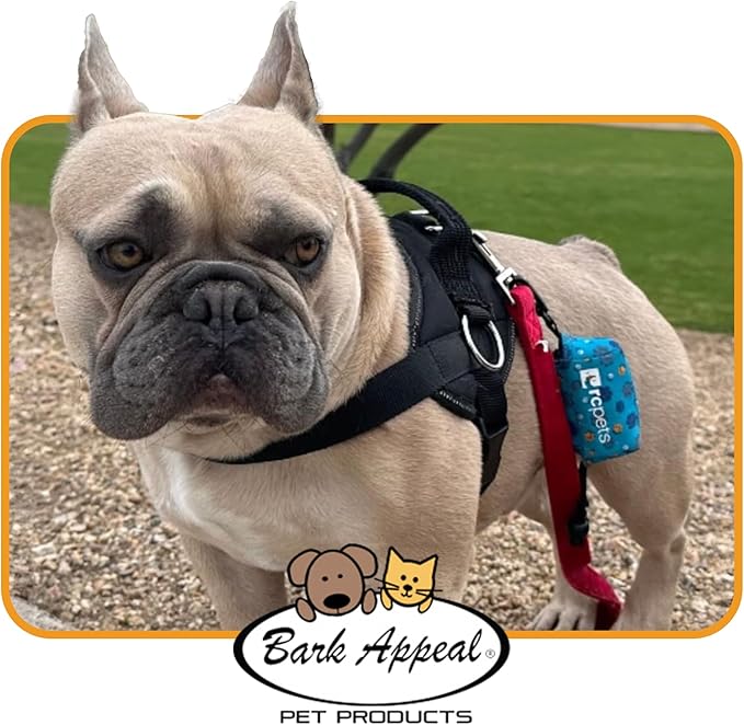 Bark Appeal Blue Hibiscus No-Pull Dog Harness for Extra Large Sized Pets – Adjustable, Reflective Vest with 3 Leash Clips for Added Control, Easy Walks & Training – XXL