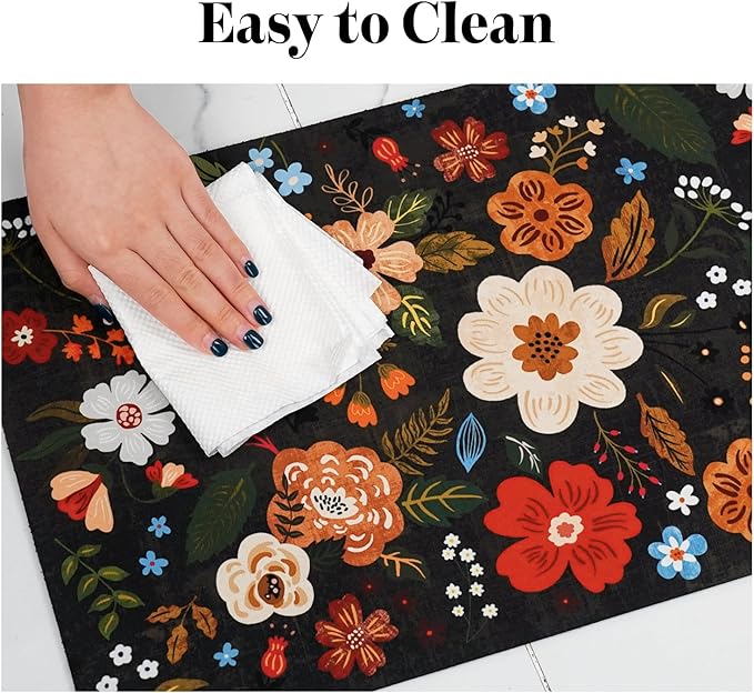 Dog Food Mats for Floors, Absorbent Quick Dry Pet Cat Food Mat, Dog Bowl Mats for Food and Water Dispenser Mat, Eco-Friendly Dog Accessories Pet Supplies 12"x20"