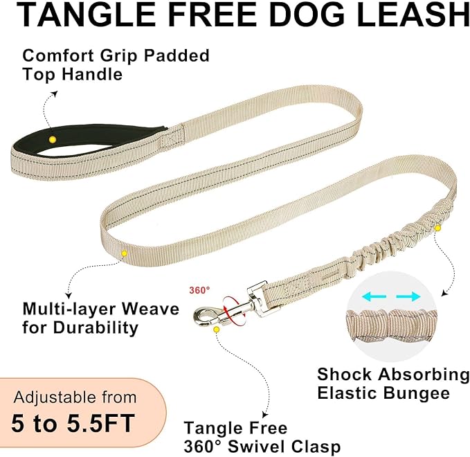BEAUTYZOO Dog Harness for Small Dogs, No Pull Dog Harness and Leash Set, Escape Proof Puppy Vest Harness with Handle, Reflective Breathable Mesh Padded Harness for Girl Boy Dogs, Beige XXS