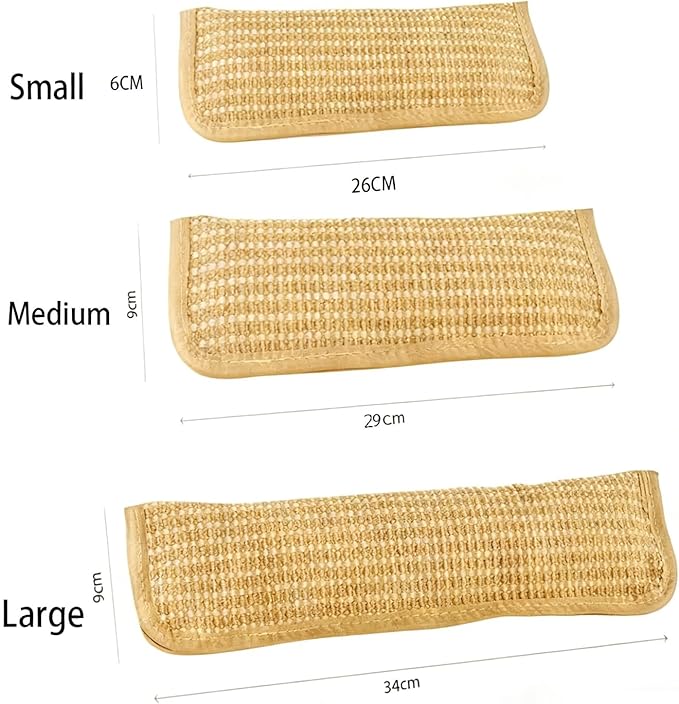 NENYLEI Interactive Catnip Chew Toy, 2026 New Natural Sisal Catnip Pillow Toy Kickers for Cats Chew Toys, 2 Pack Bite Resistant Kitten Teething Catnips Pillows, 10/11/13.4 in (Medium+Large)