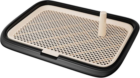 Dog Potty Tray, 23.6"x17.7" Indoor Pet Pee Pad Holder,Puppy Training Holder,Bathroom Dog Litter Box, Pet Toilet for Small and Medium Dogs,Housebreaking Supplies, Pet Products(Black)