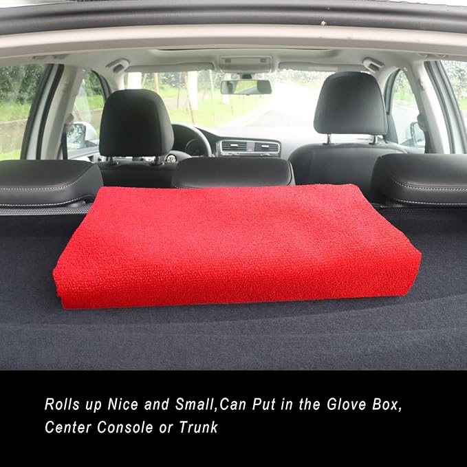 LoyaGour Car Seat Cover Protector Front Seats,for Gym Workout,Running,Swimming,Beach and Hiking,Waterproof Sweat Towel Bucket Seat Covers for Cars SUV Trucks (Red, 1Pcs)