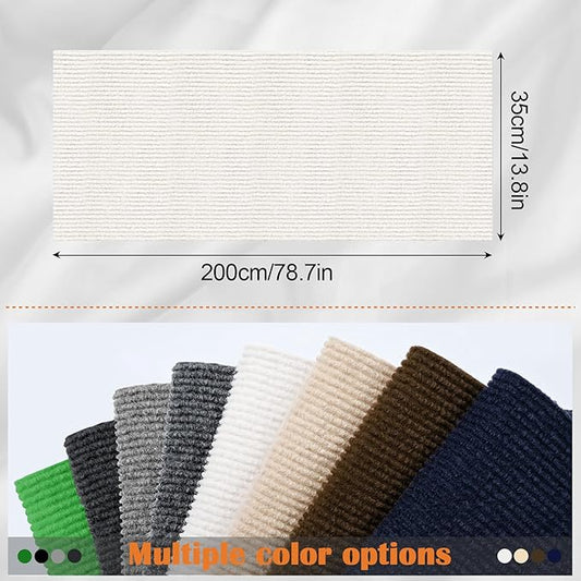 Cat Scratch Furniture Protector - 78.7" x 13.8" Trimmable Self-Adhesive Cats Claws Scratch Pads, DIY Cat Climbing Couch Protector for Scratch Post Cat Tree Replacement Indoor (Cream White)