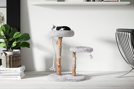 Mau Lifestyle Gray Rizzo Cat Tree, 32" H, 27 LBS, Grey/Gray