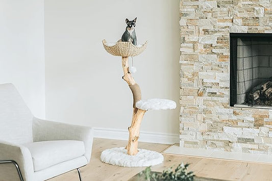 Mau Lifestyle White Uni Cat Tree, 43" H, 27 LBS