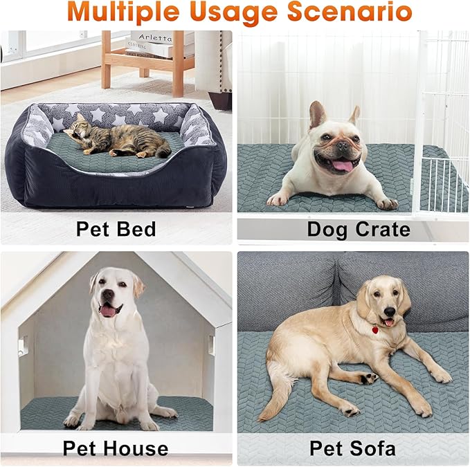 GASUR Heated Dog Bed, Waterproof Cat Heating Pad with Timer Temperature Adjustable, Indoor Heated Electric Pet Bed for Cats Dogs, Auto Power-Off, Anti-bite Pet Heated Pad, 28''x16'', Medium
