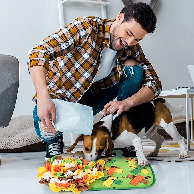 Snuffle Mat for Dogs, Snuffle Mat For Dogs Large/Medium/Small Breeds, Mental Stimulation Sniff Mat , 20.47“x18.11" Non-Slip/Portable/Durable Enrichment Toys For Dog, Interactive Feed Game for Boredom