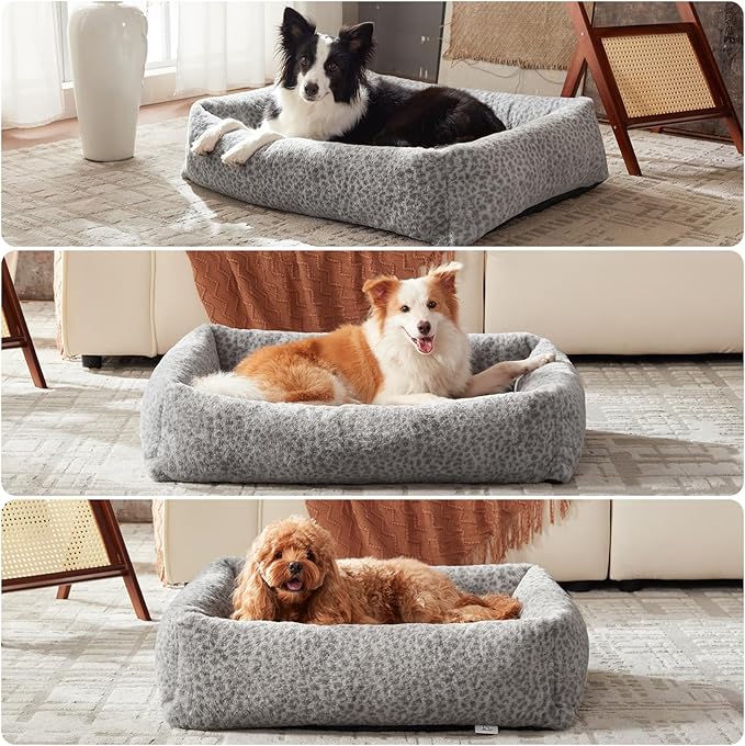 JOEJOY Small Dog Bed for Small Dogs, Washable Orthopedic Premium Soft Corduroy Fleece Pet Bed with Removable Zipper Cover, Cute Calming Puppy Bed with Non Skid Bottom